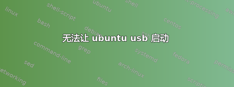 无法让 ubuntu usb 启动