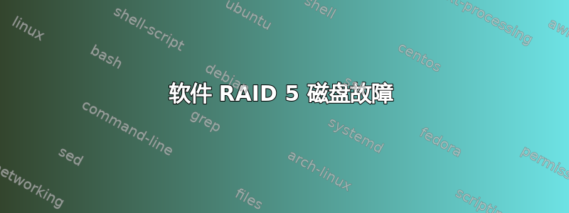 软件 RAID 5 磁盘故障