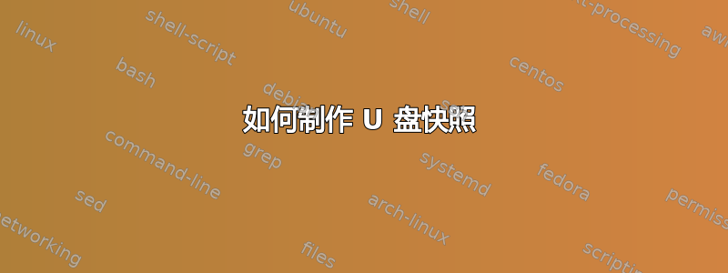 如何制作 U 盘快照