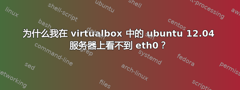 为什么我在 virtualbox 中的 ubuntu 12.04 服务器上看不到 eth0？