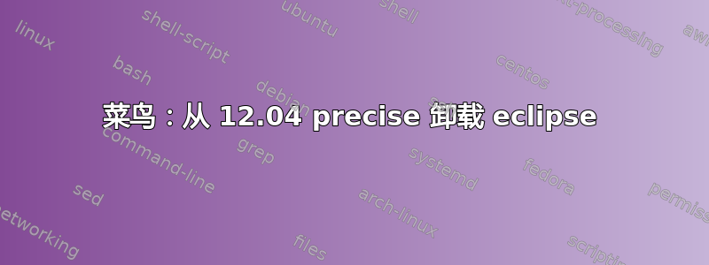 菜鸟：从 12.04 precise 卸载 eclipse