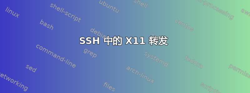 SSH 中的 X11 转发