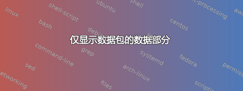 仅显示数据包的数据部分