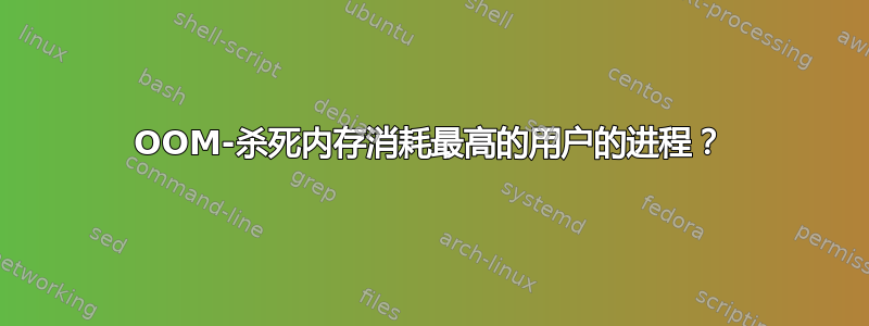 OOM-杀死内存消耗最高的用户的进程？