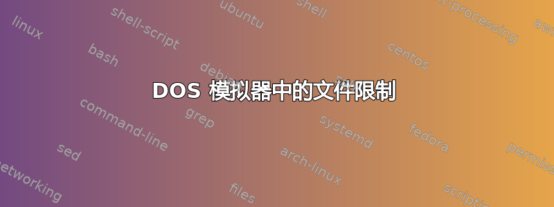 DOS 模拟器中的文件限制