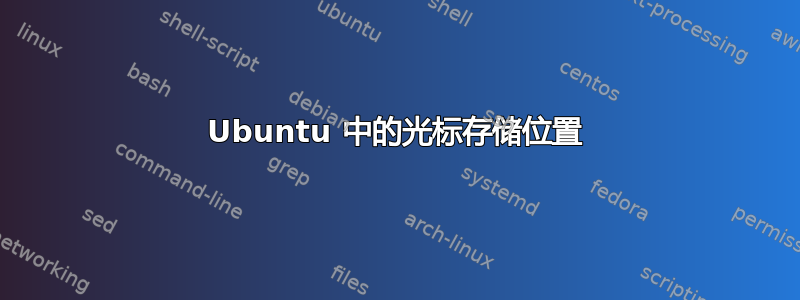 Ubuntu 中的光标存储位置