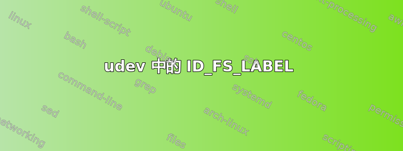 udev 中的 ID_FS_LABEL