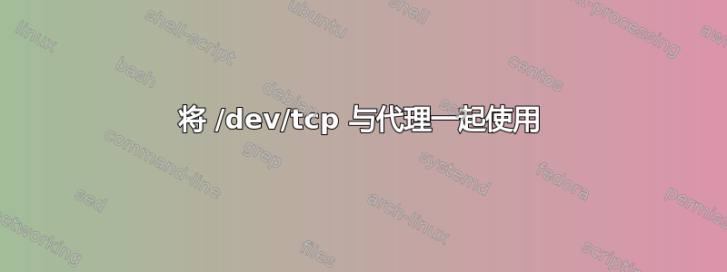 将 /dev/tcp 与代理一起使用