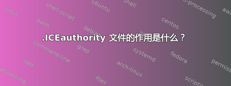 .ICEauthority 文件的作用是什么？