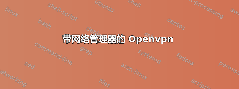 带网络管理器的 Openvpn