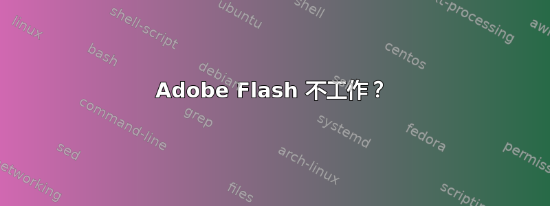 Adobe Flash 不工作？