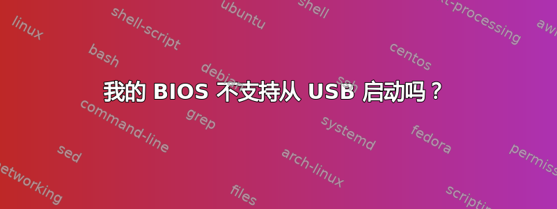 我的 BIOS 不支持从 USB 启动吗？