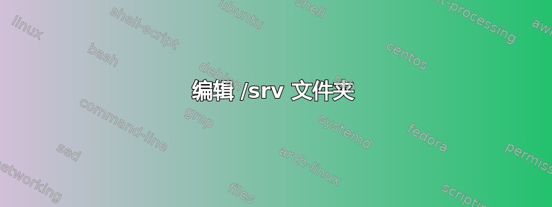 编辑 /srv 文件夹