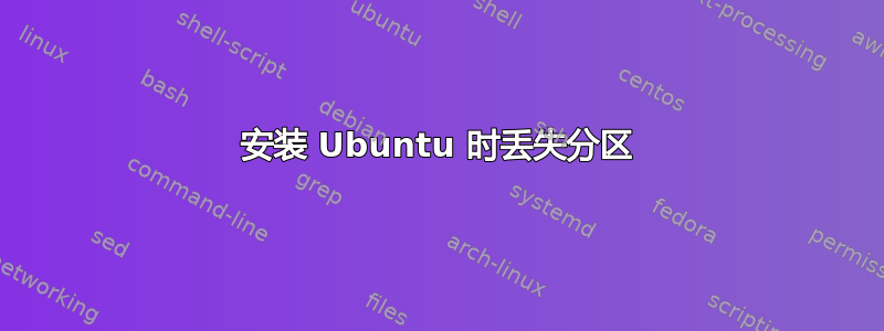 安装 Ubuntu 时丢失分区