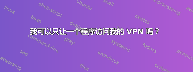 我可以只让一个程序访问我的 VPN 吗？