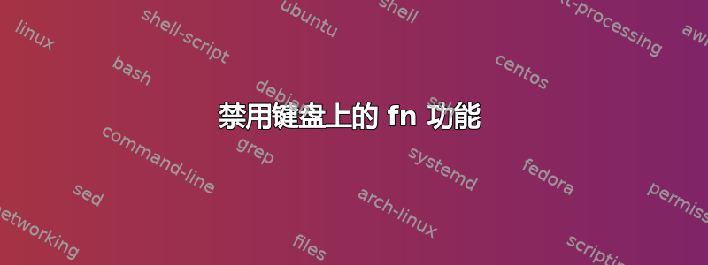 禁用键盘上的 fn 功能