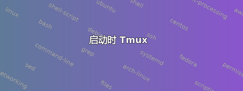 启动时 Tmux 