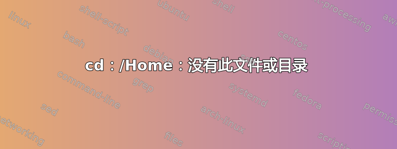 cd：/Home：没有此文件或目录