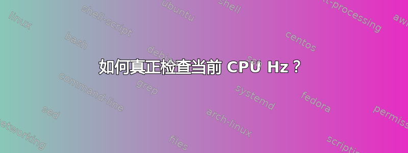 如何真正检查当前 CPU Hz？