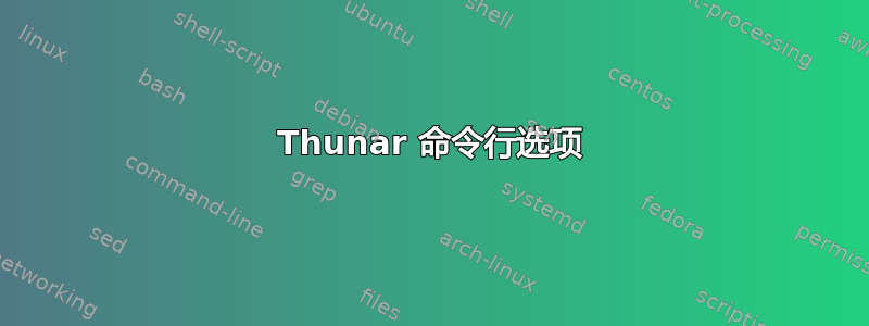 Thunar 命令行选项