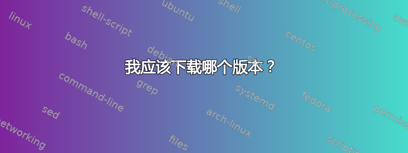 我应该下载哪个版本？