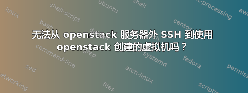 无法从 openstack 服务器外 SSH 到使用 openstack 创建的虚拟机吗？