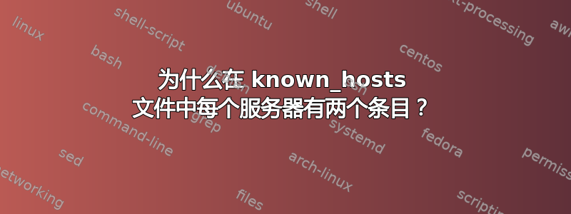 为什么在 known_hosts 文件中每个服务器有两个条目？