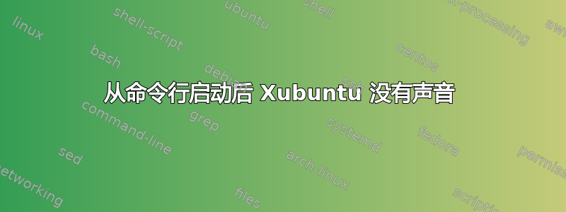 从命令行启动后 Xubuntu 没有声音