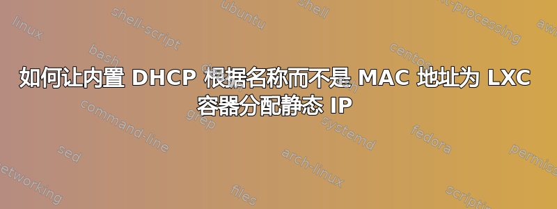 如何让内置 DHCP 根据名称而不是 MAC 地址为 LXC 容器分配静态 IP