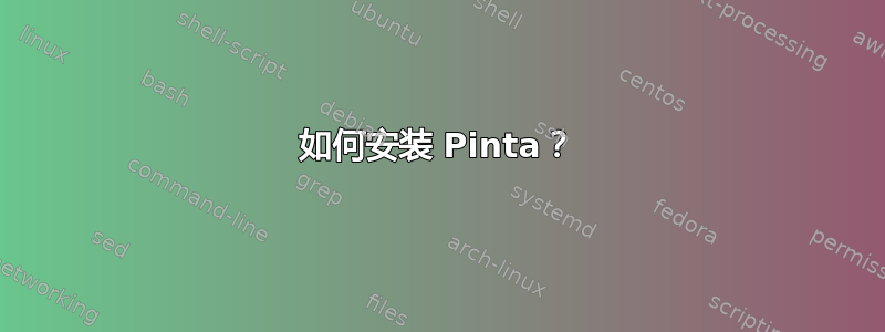 如何安装 Pinta？