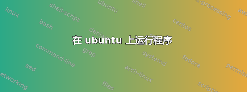 在 ubuntu 上运行程序