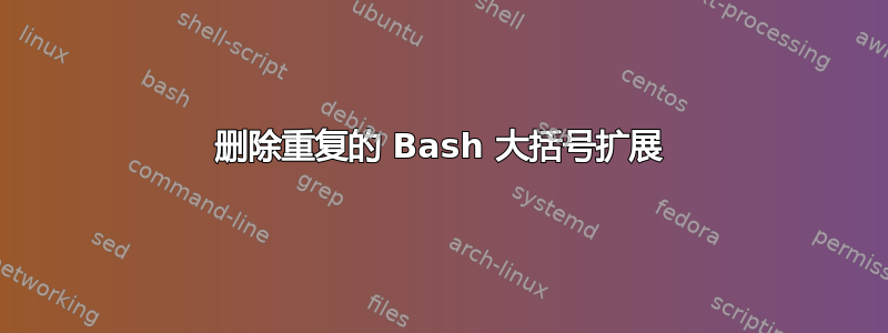 删除重复的 Bash 大括号扩展