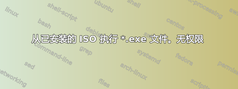 从已安装的 ISO 执行 *.exe 文件。无权限