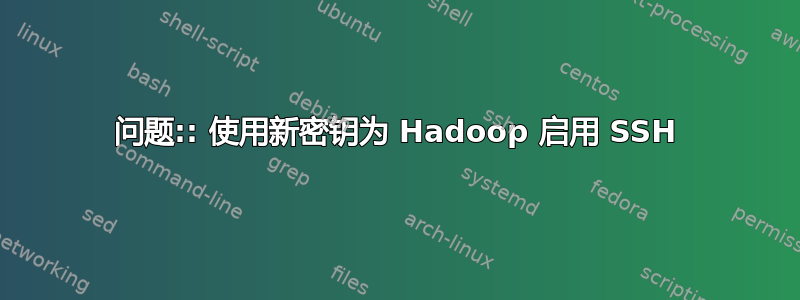 问题:: 使用新密钥为 Hadoop 启用 SSH