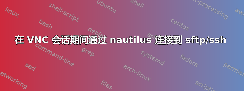 在 VNC 会话期间通过 nautilus 连接到 sftp/ssh