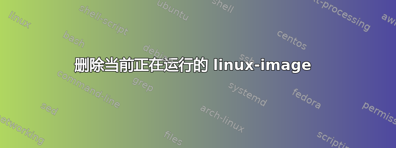 删除当前正在运行的 linux-image 