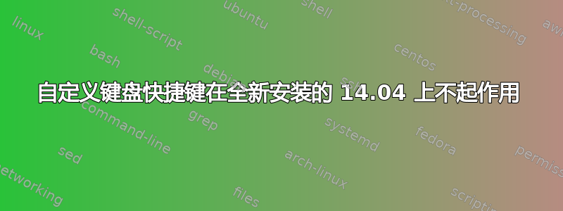 自定义键盘快捷键在全新安装的 14.04 上不起作用