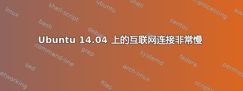 Ubuntu 14.04 上的互联网连接非常慢