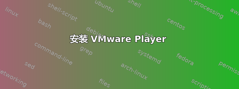 安装 VMware Player