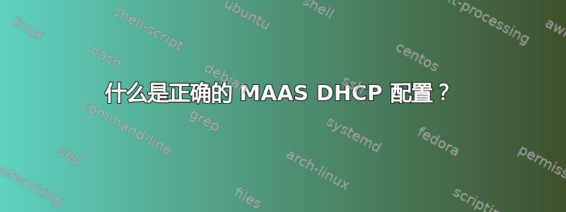 什么是正确的 MAAS DHCP 配置？