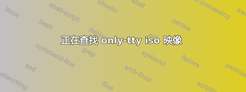 正在查找 only-tty iso 映像