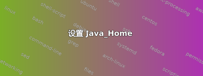 设置 Java_Home