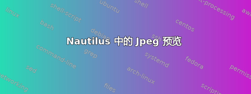 Nautilus 中的 Jpeg 预览