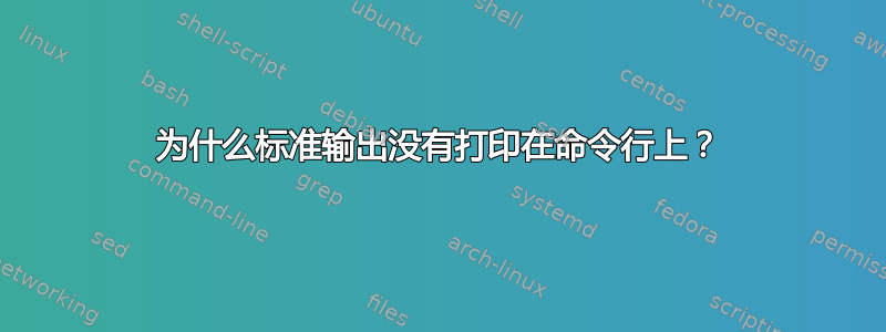 为什么标准输出没有打印在命令行上？