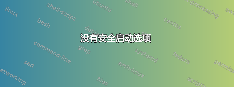 没有安全启动选项