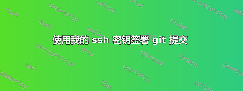 使用我的 ssh 密钥签署 git 提交