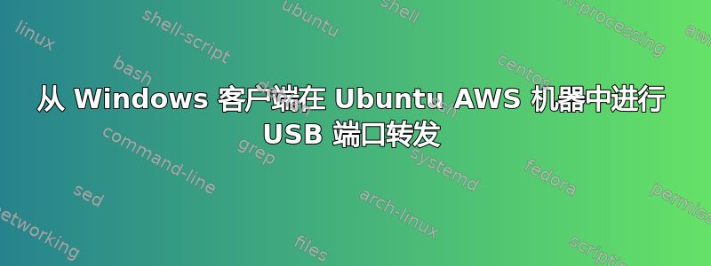 从 Windows 客户端在 Ubuntu AWS 机器中进行 USB 端口转发