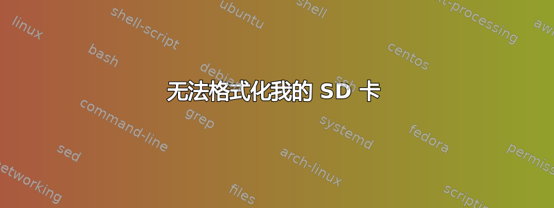 无法格式化我的 SD 卡