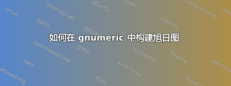 如何在 gnumeric 中构建旭日图