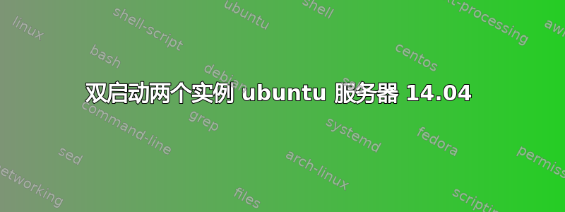 双启动两个实例 ubuntu 服务器 14.04